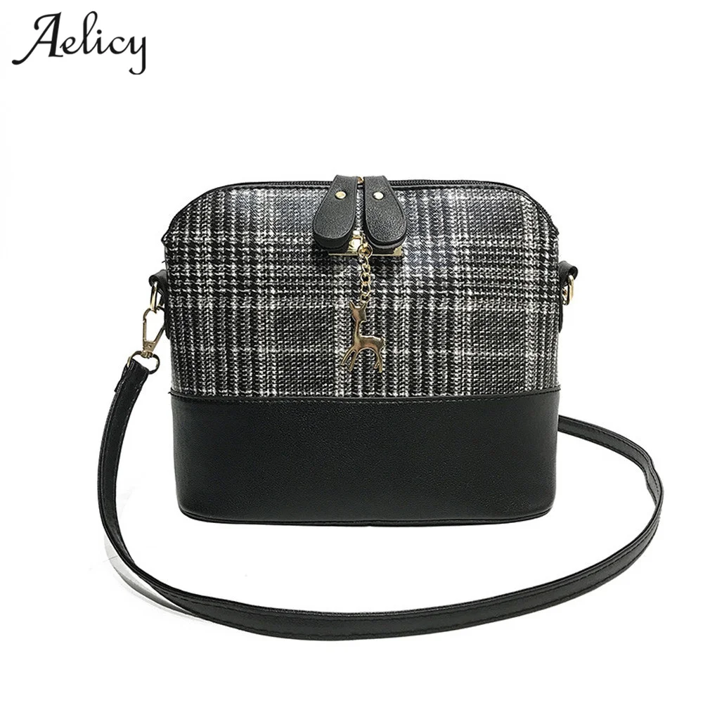 

Aelicy Luxury High Quality Vintage Small Shell Leather Handbag PU Leather Woman Designer Bags Crossbody Bags For Women Black,Red