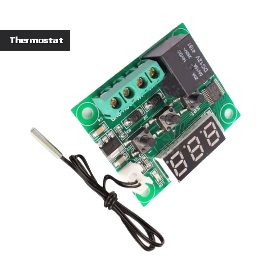 DC 12V светодиодный цифровой термостат для контроля температуры контроллер термометра переключатель модуль NTC сенсор