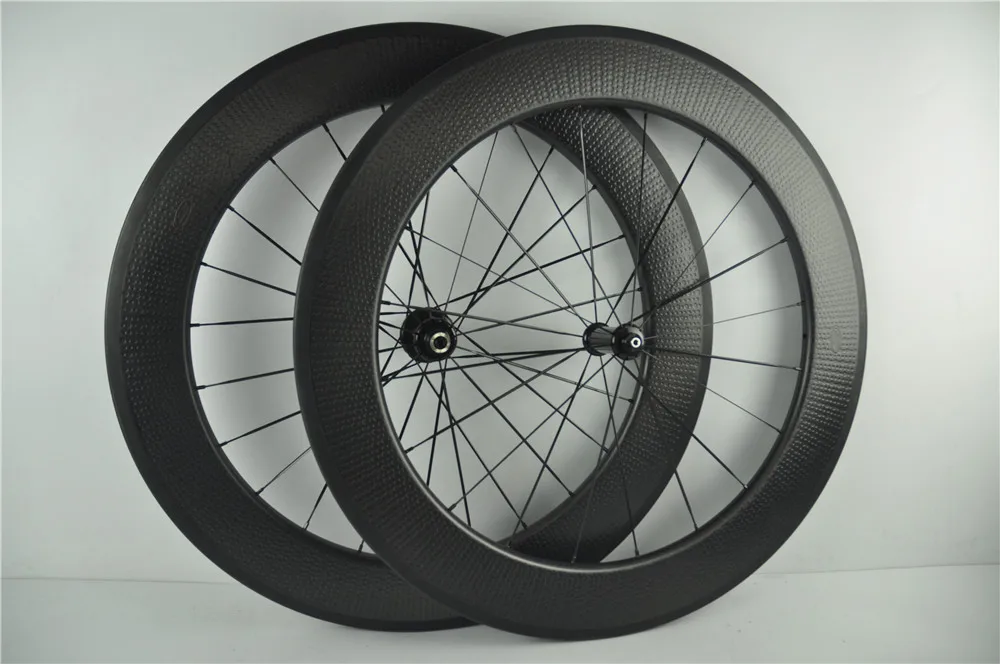 

45/50/58/80mm Dimple Carbon Bike Wheel Cycling Wheelset 808,404,303 Stickers 700C Bicycle Clincher or Tubular Carbon Wheels