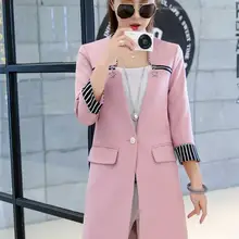 Блейзер Женский длинный Весна/Лето г. ms весенний и осенний период и джокер культивировать свою мораль досуг