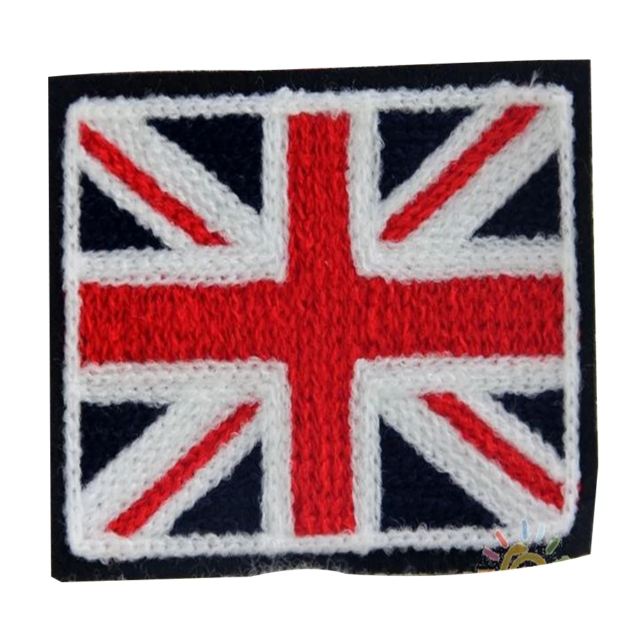 Gadis Modis Pakaian Patch Bendera Inggris Patch Bordir Untuk Pakaian