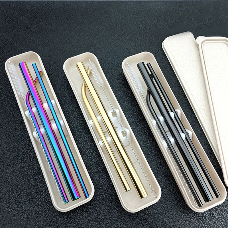 

Stainless Steel Straw Iron Drinking Pipette Environmental Protection Recycling Portable Receiving Box Suction Pipette X1013 A