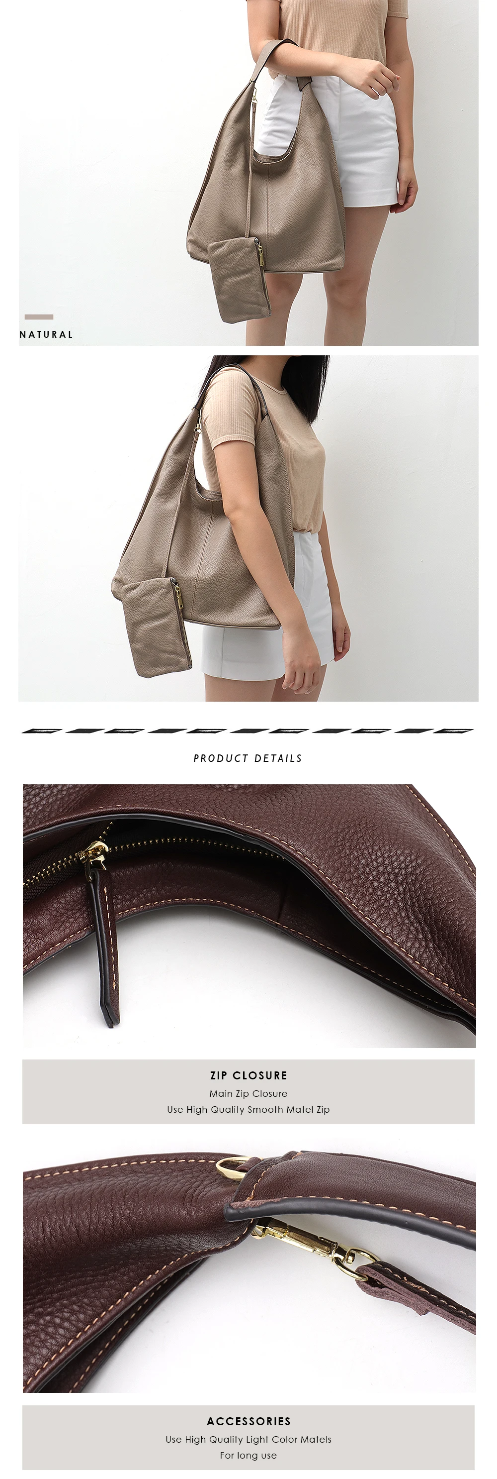 SC брендовая дизайнерская Высококачественная женская сумка-хобо из коровьей кожи, сумка на плечо из натуральной кожи, Женская Большая мягкая Повседневная сумка, кошелек на молнии