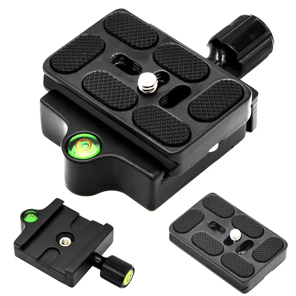 

1set General Clamp And Quick Clip Release Plate With 1/4-3/8" Screw Adapter ABS Yuntai Accessories For Tripod SLR Camera Fixed