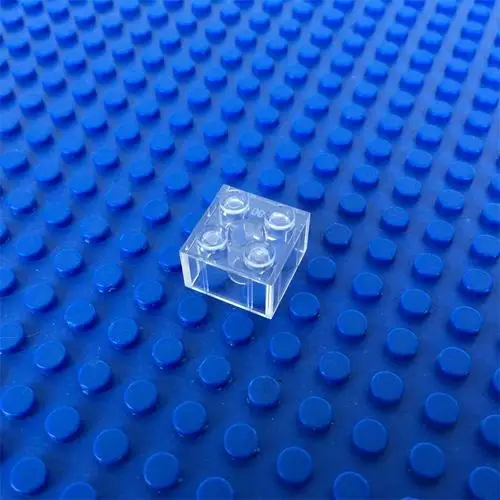 Прозрачный кирпичный светящийся блок Светодиодный светильник Diy стробоскоп Люминесцентная вспышка лампа красочные строительные блоки игрушки для детей - Цвет: 2X2 10 Pcs