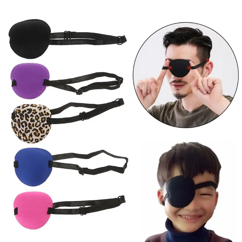 

1PCS Concave Eye Patch Goggles Foam Groove Washable Eyeshades Adjustable Strap