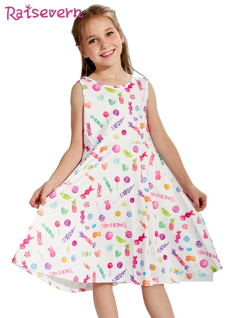 Элегантное платье принцессы с цветочным рисунком для девочек; летнее милое платье ярких цветов для девочек; праздничные вечерние платья для детей; костюм для девочек; одежда для детей