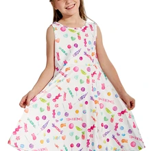 Элегантное платье принцессы с цветочным рисунком для девочек; летнее милое платье ярких цветов для девочек; праздничные вечерние платья для детей; костюм для девочек; одежда для детей