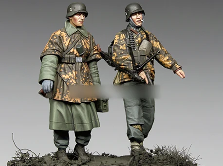 

[tuskmodel] 1 35 scale resin model figures kit WW2 KG Hansen at Poteau Set 2 figures