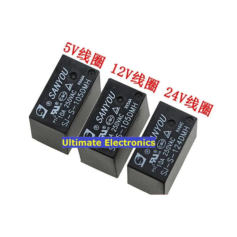 10 шт. SJ S 105DMH 112DMH 124DMH 5V12V24V 10A 250V4 фута нормально открытый|Интегральные схемы| |