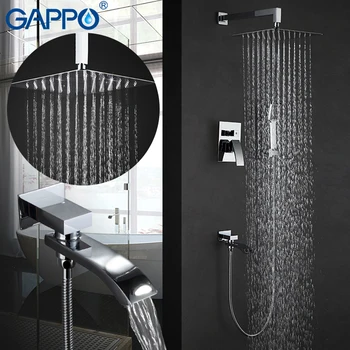GAPPO Shower Faucet mixer tap rainfall Bath tub taps waterfall bath tap mixer hand showers wall mount rain shower set GA7107 gappo bathtub faucet white tub faucet rainfall bath tub taps shower mixer tap wall mount shower faucet set robinet baignoire