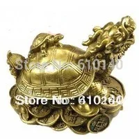 

0000038 lucky Chinese handwork Bronze Fengshui Dragon Turtle Statue
