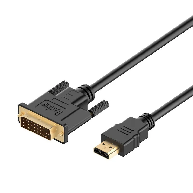 

HDMI to DVI Cable Rated High Speed Bi-Directional HDMI to DVI Cable Adapter 24+1 pin Gold Plated upports 3D 1080P - Black
