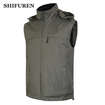 

SHIFUREN Mens Outdoor Sport Hiking Softshell Vest Winter Warm Windbreaker Sleeveless Jacket Cycling Camping Sports Waistcoats
