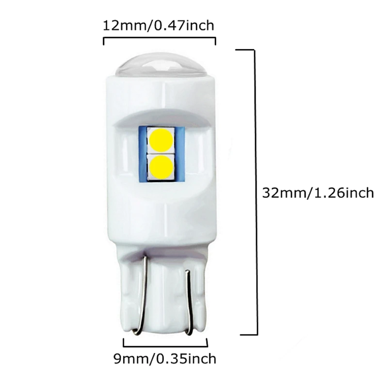 2 шт. Новинка T10 W5W WY5W 501 2825 керамический супер яркий 3030 светодиодный Клин поворотные боковые лампы для чтения автомобиля купольный светильник авто парковочная лампа