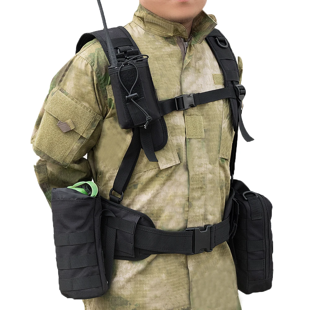 Регулируемый тактический ремень для жилета военный поясной комплект Съемный