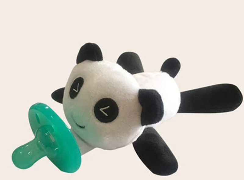 

SOZZY Pacifier Tooth Gum Soft Plush Animal Toys Cartoon Infant Baby Silicone Pacifiers Nipples Teat Stuffed Animal Soothing Toys