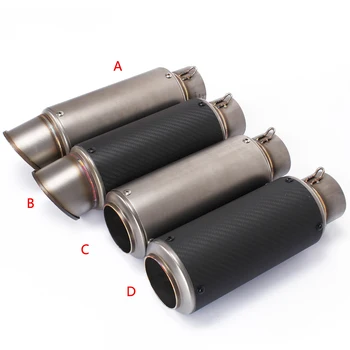 

2.4inch Motorcycle Exhaust Muffler Pipe Exhuast Pipe Carbon Fiber Stainless Steel For Yamaha TT600E/TT600S TMAX 500