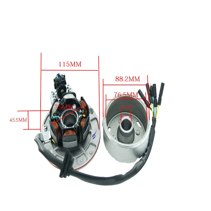 Аксессуары для мотоциклов высокоскоростной двигатель наборы статор ротор Магнето катушка для Yinxiang лежа 150CC и 160CC двигатель CQ-135