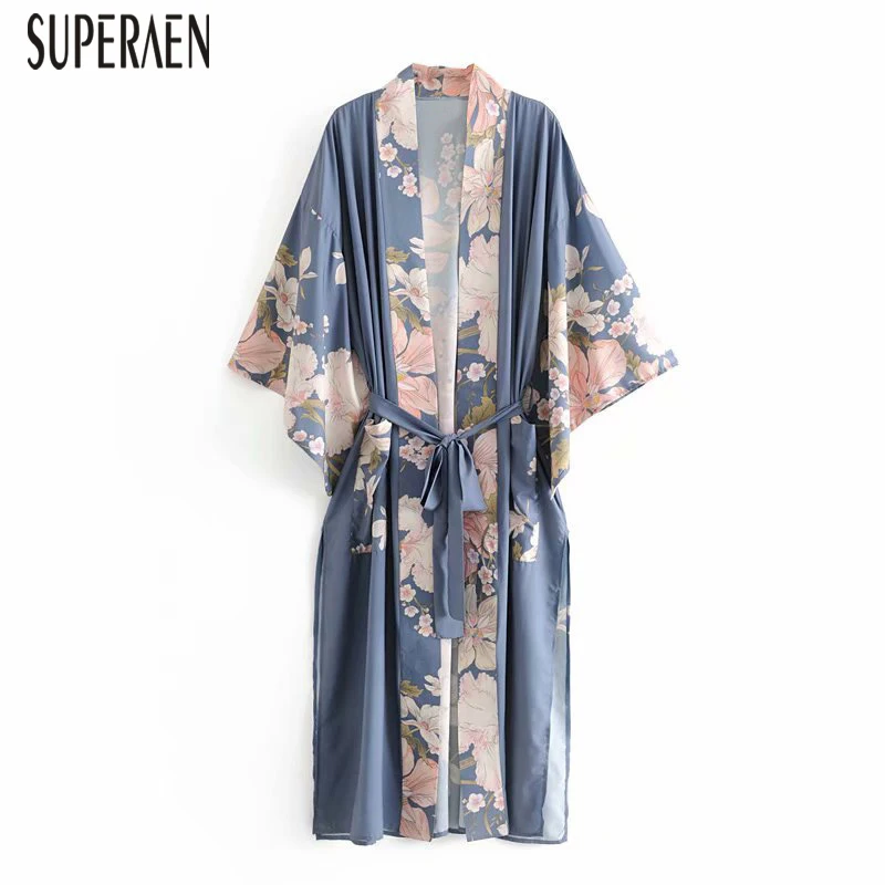 

SuperAen Europe Fashion Women's Shirt 2019 Summer New Print Blouses Female Wild Casual Lace Women Clothing