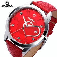 CASIMA Fashion Womens Quartz Watches Calendar Leather Strap Dress Ladies Girl Clock Crystal Women Wrist Watch 2017 montre femme