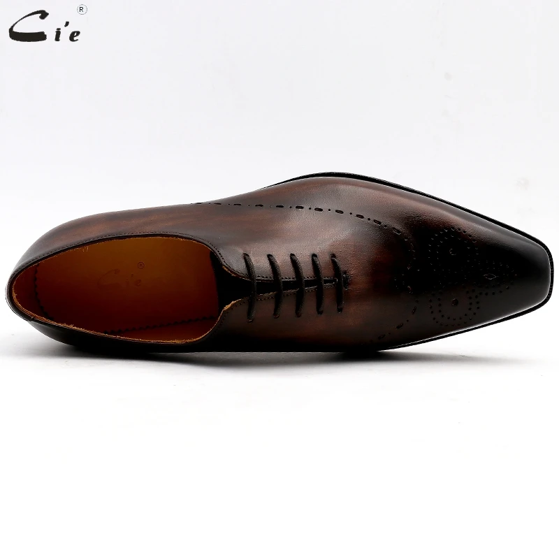 cie men dress shoes leather mens wedding men office shoes man brogue genuine calf leather formal office leather handmade No.11