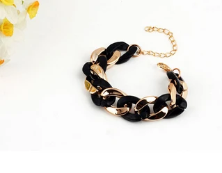 Новое поступление дешевый модный разноцветный акриловый браслет-цепочка, нежный браслет для женщин