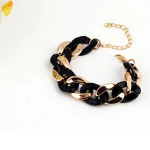 Новое поступление дешевый модный разноцветный акриловый браслет-цепочка, нежный браслет для женщин