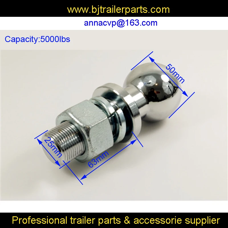 Хромированный фартук 50 мм 1 &quotхвостовик dia. Trailer Hitch Towball емкостью 5000lbs запчасти для