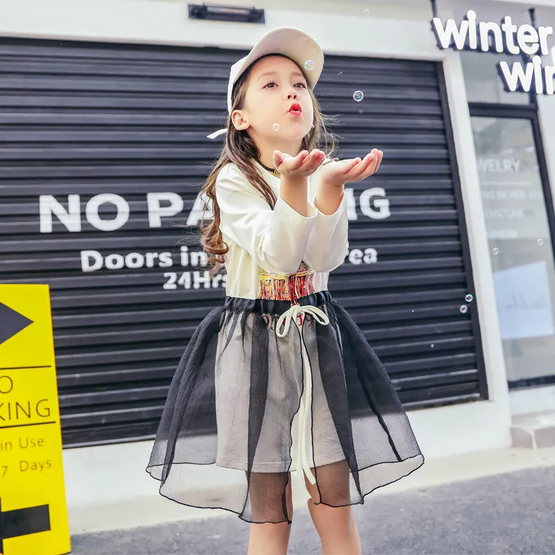 

2018 Girls Outfit Teenage Kids Newest Two Pieces Clothing Set Costumes for Children Korean Design Age 56789 10 11 12T Years Old