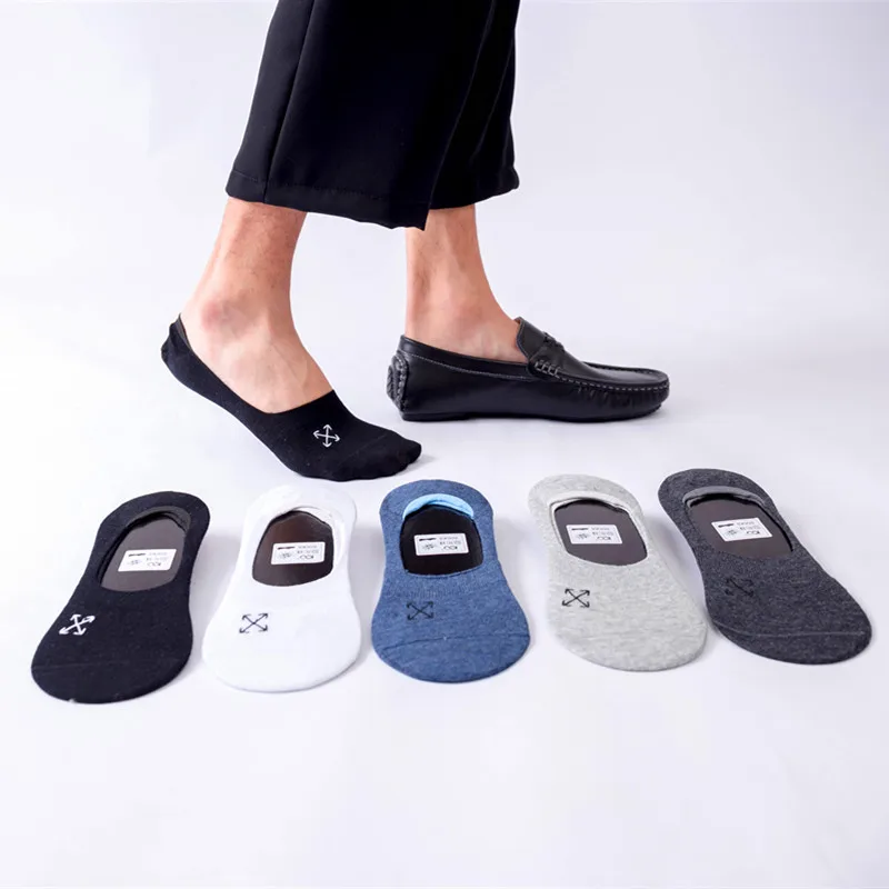 

1 Pair New Silicone Invisible Non-slip Unisex Male Breathable socks Crossing Style Socks Spring Summer Slipper Socks Slippers