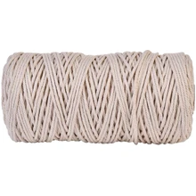 3Mmx200M Natural Handmade Cotton Cord Macrame Yarn Rope Diy Wall Hanging Plant Hanger Craft String Knitting
