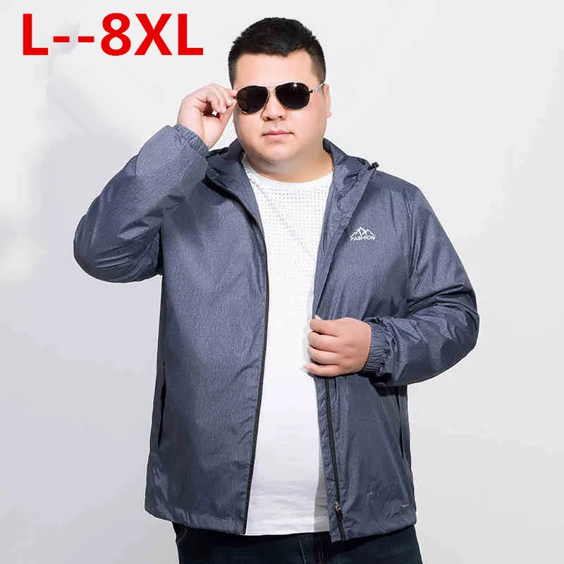 Большие размеры 10XL 8XL 6XL 5XL водонепроницаемая куртка softshell пальто брендовая мужская одежда с капюшоном черный повседневные весенние пальто