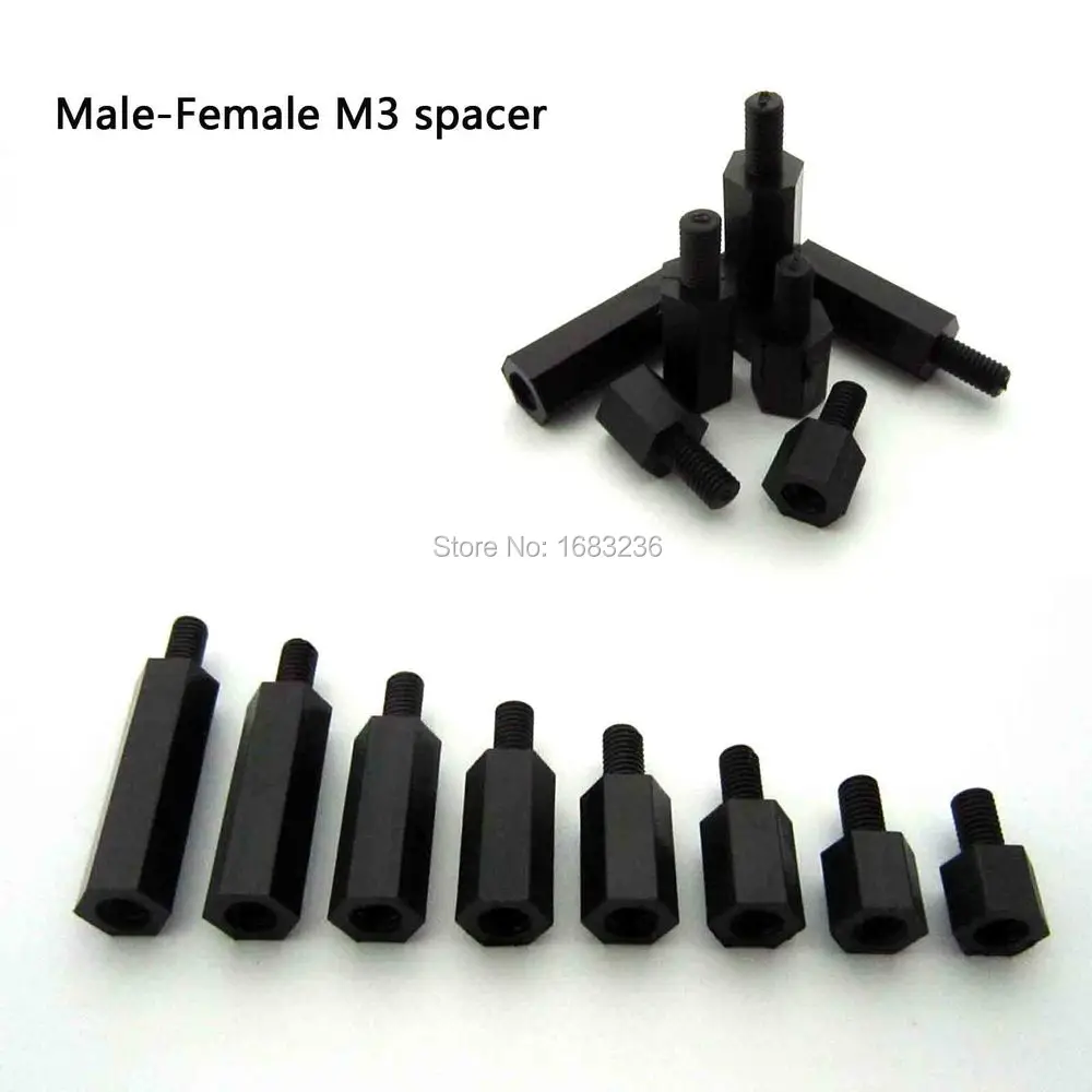 Standoff,Hex Female-2040071209 Pk 10 1 3/4 in Overall Length 1/4 in Hex Width Nylon Male Standoff,Hex Female-2040071209 Pk 10 1 3/4 in Overall Length 1/4 in Hex Width Nylon Male