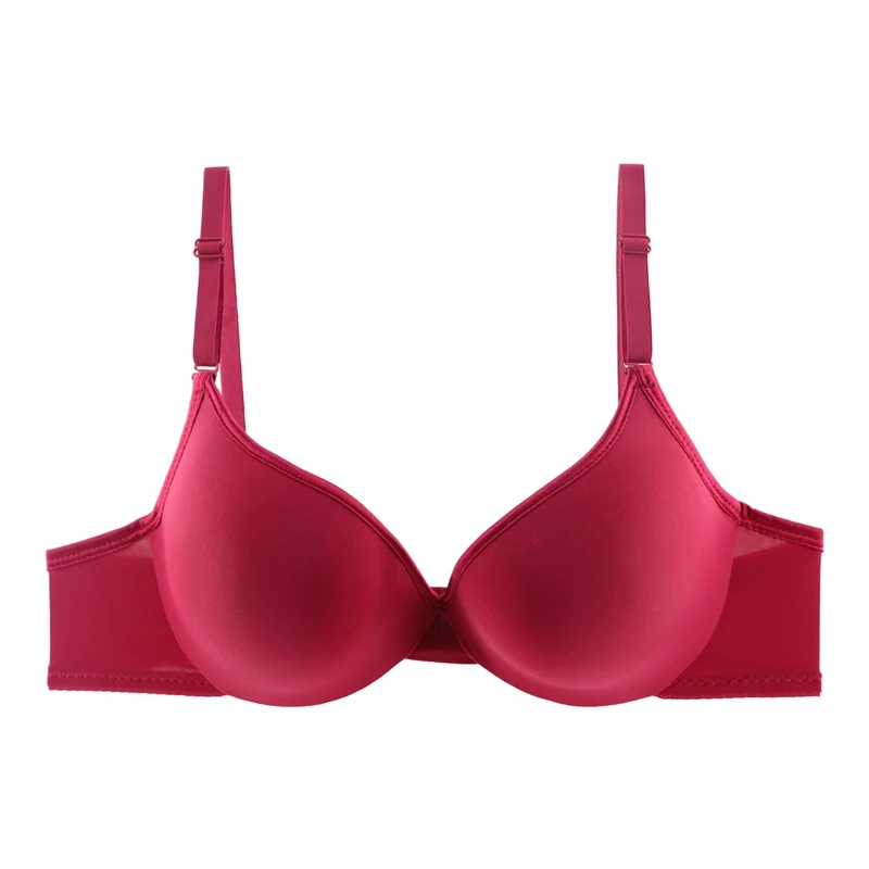 Women's Push Up T Shirt Soft Cotton Foam Underwire Bra Contoured Cups