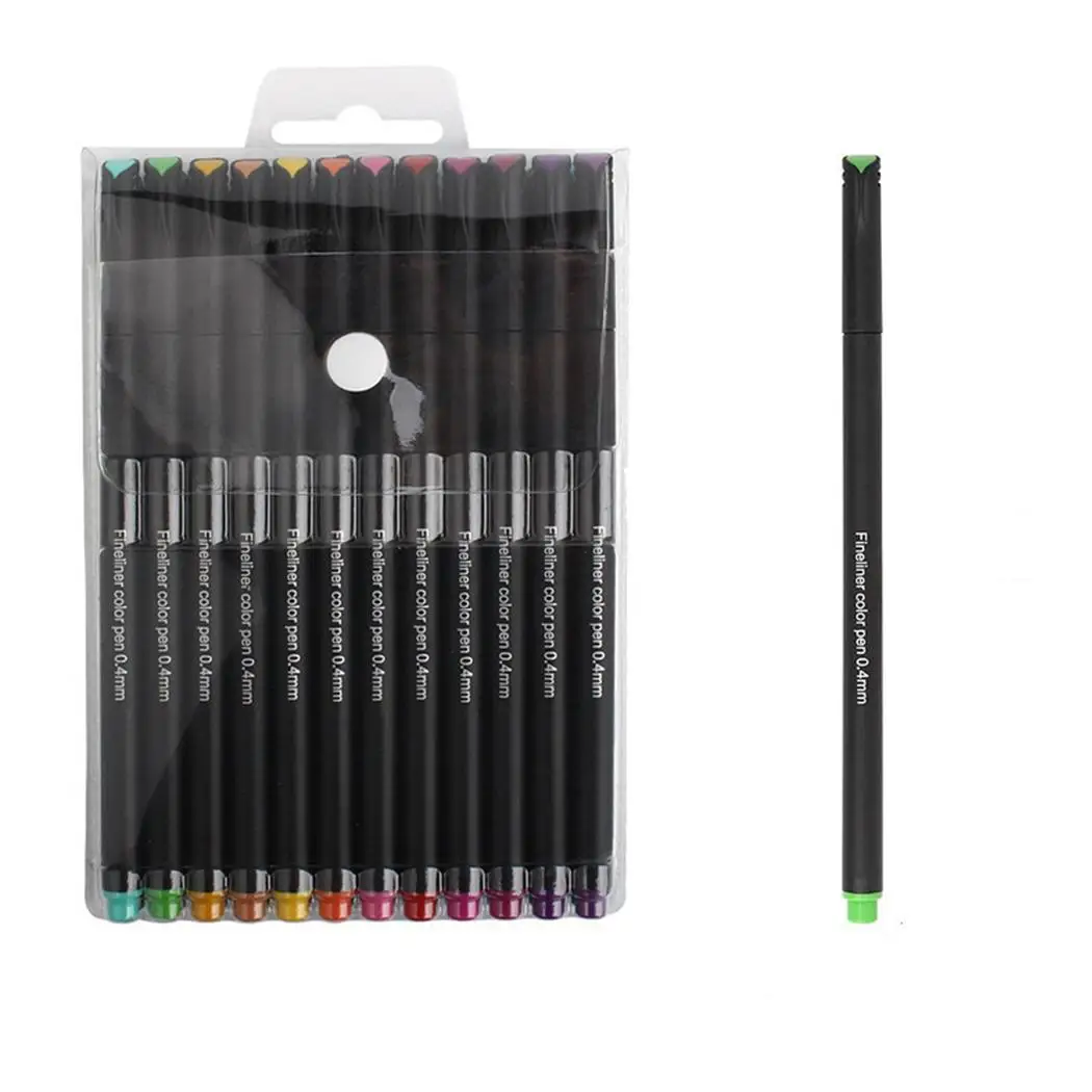 

Durable Portable Multiple Color 0.4mm Fine Point PVC Fineliner Pens Home, Office, School Painting Pen
