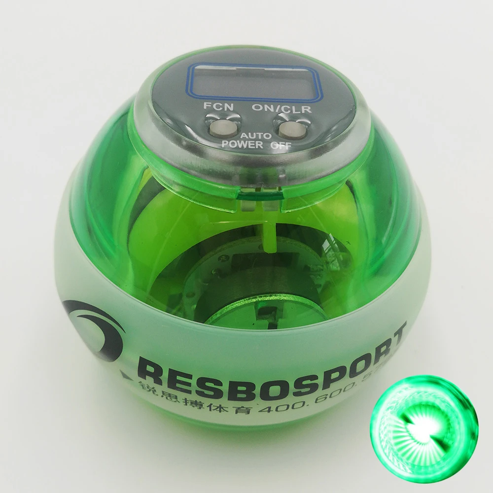 LED Power Wrist Strengthen Ball Gyroscope Auto start Forearm Hand Spinner Force Gyro Ball for Muscle Relax Beginner A