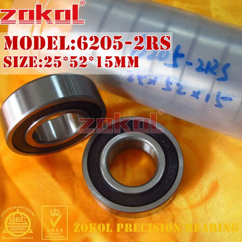 Подшипник ZOKOL 6205RS 6205 2RS RS Z3V3 6205ZZ S6205ZZ шариковый подшипник с глубоким желобом 25*52*15