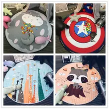 1,5 м детский игровой коврик хлопок экологический мультфильм детские игровые коврики детские ползающие капитан американские мягкие игровые маты SA1553