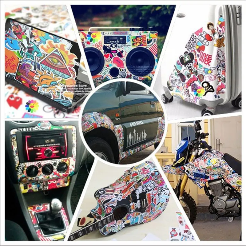

JDM Vinyl Graffiti Snowboard Luggage Guitar Helmet Truck Sticker Motorcycle Decal Decoration Car Styling For Honda Kawasaki BMW