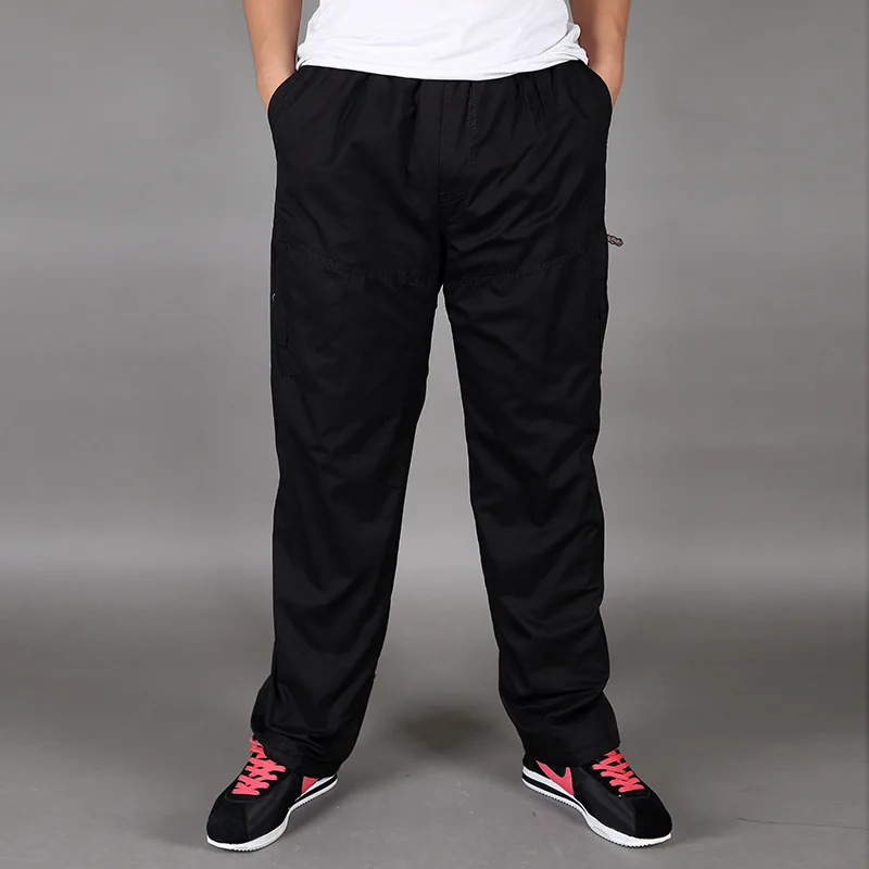 Мужские зимние брюки-карго, плотные теплые флисовые брюки, повседневные военные мешковатые Тактические длинные брюки размера плюс 5XL 6XL - Цвет: Black
