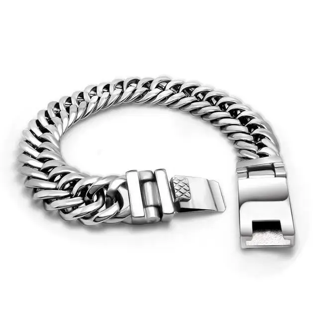 Fashion Charm Women And Mens Chain Stainless Steel Bracelet Alloy Fashion Charm Women And Mens Chain Stainless Steel Bracelet Alloy Silver Colors Men Chunky