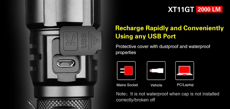 KLARUS XT11GT Programmable Tactical Flashlight (13)