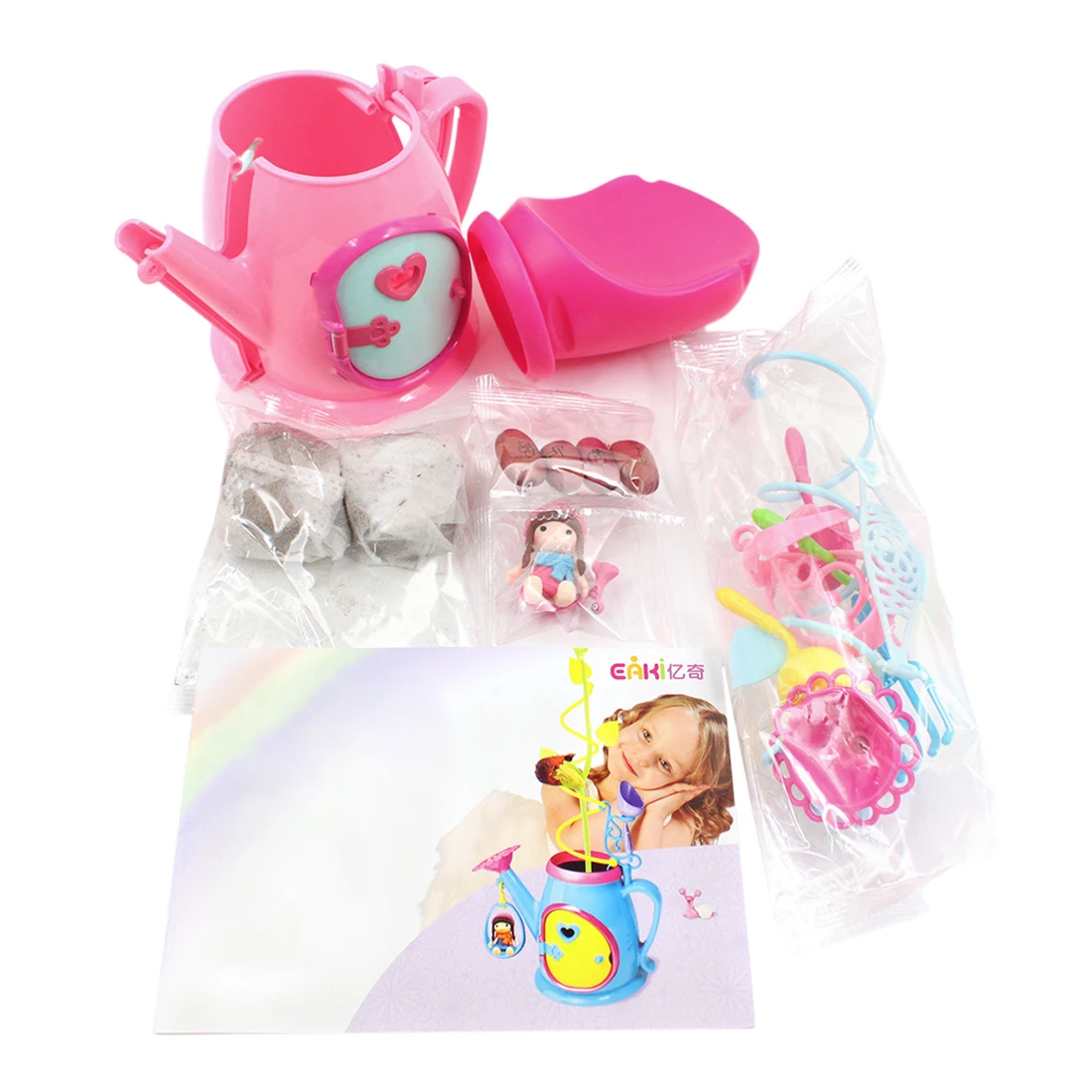 

2019 Hot Sale 3D Puzzle Toys Pretend Play Dream Garden Planting Series Education Learning Toys Gift For Children Kid - Red Blue