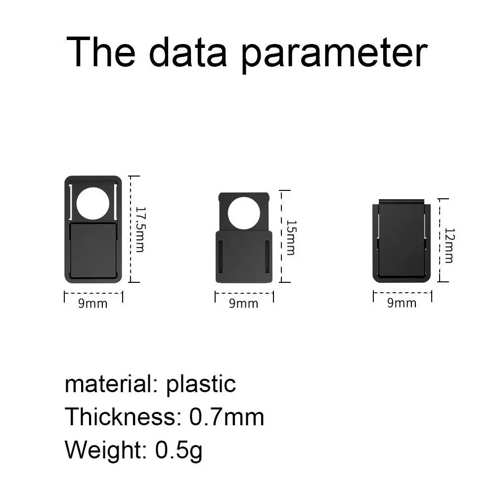 Black Lot 3Pcs WebCam Shutter Cover Web Camera Secure Protect your Privacy
