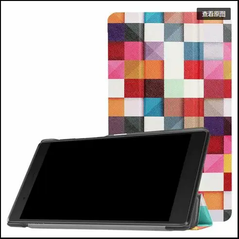 Чехол для lenovo tab 7 эфирные TB-7304F/I/X Funda подставка для планшета защитная Tab7 эфирные 7304F 7304I 7304 чехол флип+ ручка - Цвет: Черный