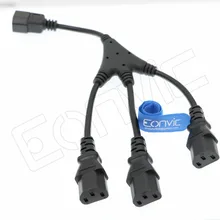 Eonvic IEC 320 C14 штекер 3 x C13 Женский Y кабель питания сплиттера 1ft