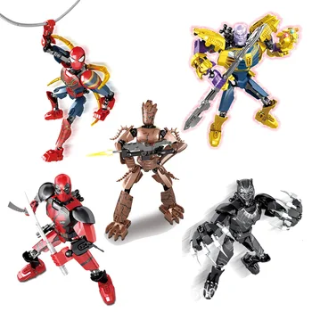 

Super Heroes Legoing Avengers Infinity War Infinity Gauntlet Iron Man Thanos Thor Building Blocks Sets Figures Toy Hobbies
