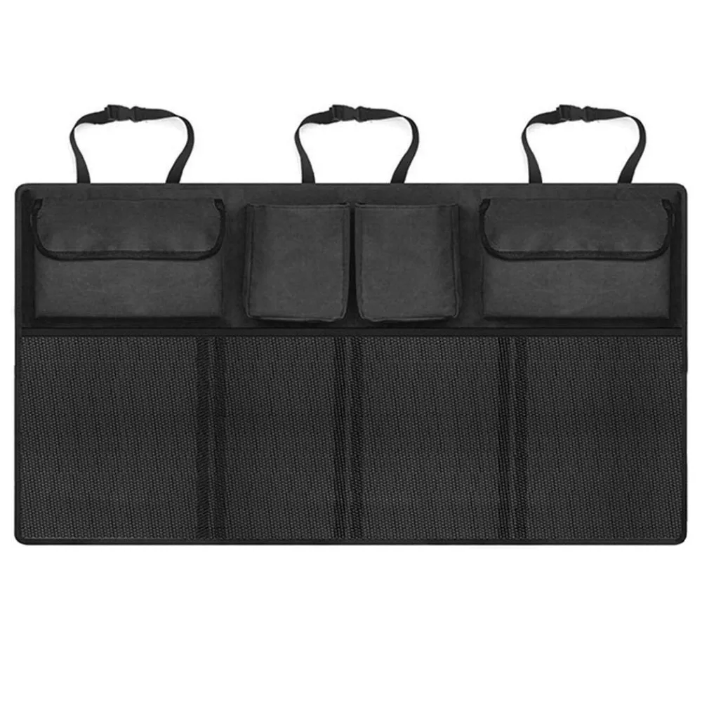 Universal Car Trunk Organizer Adjustable Backseat Storage Bag Net High Capacity Multi-use Oxford Automobile Seat Back Organizers