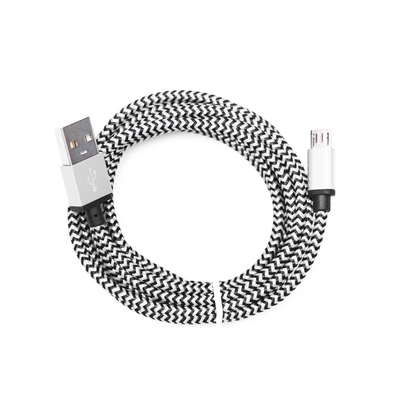 1 м USB 2 0 Micro кабель нейлоновый Плетеный мобильный телефон зарядное устройство
